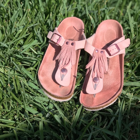 kids rose gold birkenstocks